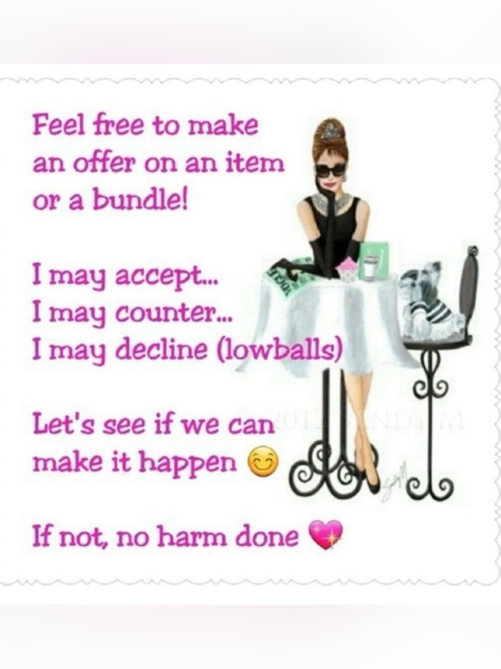 Offers are welcomed